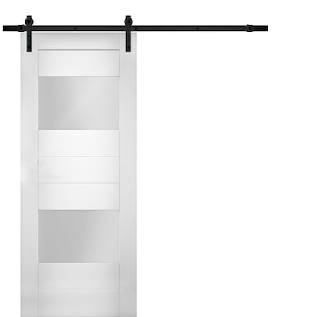 Vdomdoors Double Barn Interior Door, White SETE6222BD-B-WS-3084
